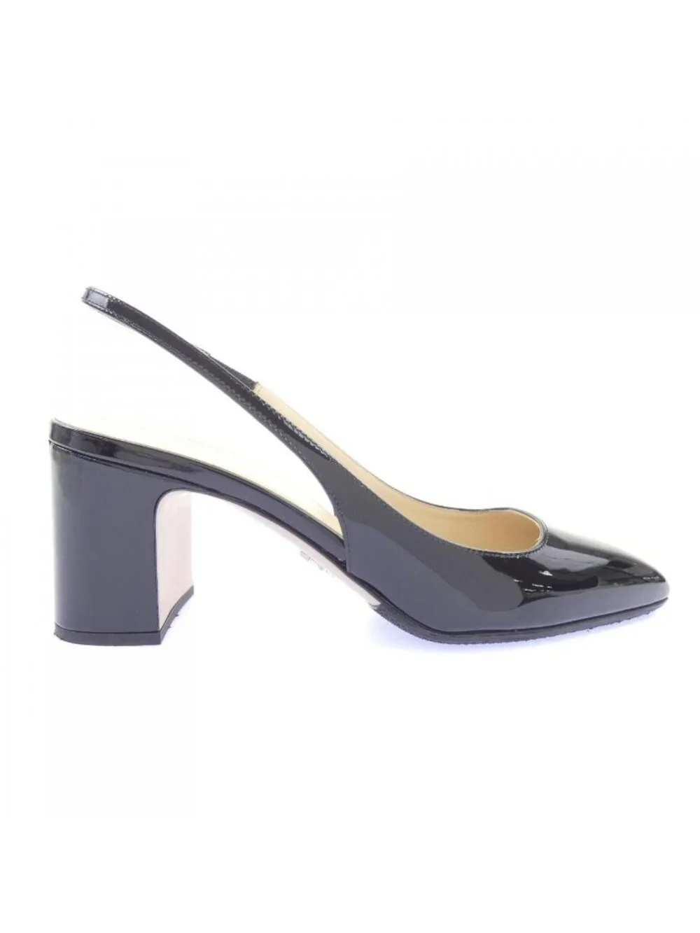 Prada Triangle Logo Slingback Pumps Heels